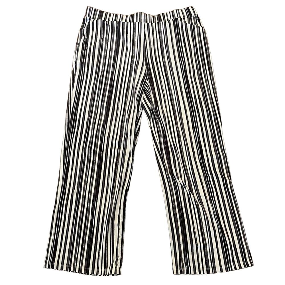 Elizabeth & Clarke Wide-Leg Pants w/StainTech Size LARGE (mismarked as XS) NWOT - Picture 9 of 12